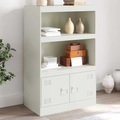 vidaXL, vidaXL Sideboard Weiß 67x39x107 cm Stahl