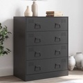 vidaXL, vidaXL Sideboard Schwarz 67x39x83 cm Stahl