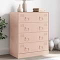 vidaXL, vidaXL Sideboard Rosa 67x39x83 cm Stahl