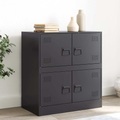 vidaXL, vidaXL Sideboard Schwarz 67x39x73 cm Stahl