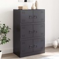 vidaXL, vidaXL Sideboard Schwarz 67x39x107 cm Stahl