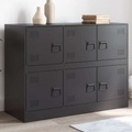 vidaXL, vidaXL Sideboard Schwarz 99x39x73 cm Stahl
