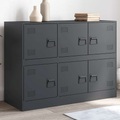vidaXL, vidaXL Sideboard Anthrazit 99x39x73 cm Stahl