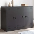 vidaXL, vidaXL Sideboard Schwarz 99x39x73 cm Stahl
