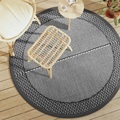 vidaXL, vidaXL Outdoor-Teppich Grau Ø160 cm PP