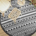 vidaXL, vidaXL Outdoor-Teppich Schwarz Ø200 cm PP