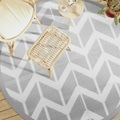 vidaXL, vidaXL Outdoor-Teppich Grau Ø200 cm PP