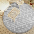 vidaXL, vidaXL Outdoor-Teppich Grau Ø160 cm PP