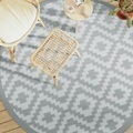 vidaXL, vidaXL Outdoor-Teppich Grau Ø200 cm PP