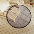 vidaXL, vidaXL Outdoor-Teppich Braun Ø120 cm PP