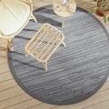 vidaXL, vidaXL Outdoor-Teppich Grau Ø160 cm PP