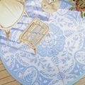 vidaXL, vidaXL Outdoor-Teppich Babyblau Ø200 cm PP