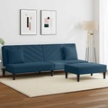 vidaXL, vidaXL 2-tlg. Sofagarnitur mit Kissen Blau Samt