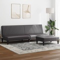 vidaXL, vidaXL 2-tlg. Sofagarnitur Grau Kunstleder