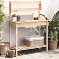 vidaXL, vidaXL Pflanztisch mit Waschbecken 147,5x44x139,5 cm Massivholz Tanne