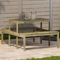 vidaXL, vidaXL Picknicktisch 110x134x75 cm Imprägniertes Kiefernholz