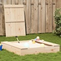 vidaXL, vidaXL Sandkasten mit Deckel 111x111x19,5 cm Massivholz Kiefer