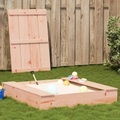 vidaXL, vidaXL Sandkasten mit Deckel 111x111x19,5 cm Massivholz Douglasie