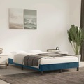vidaXL, vidaXL Bettgestell Dunkelblau 120x190 cm Samt