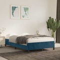 vidaXL, vidaXL Bettgestell Dunkelblau 120x190 cm Samt