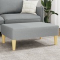 vidaXL, vidaXL Fußhocker Hellgrau 77x55x31 cm Stoff
