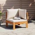 vidaXL, vidaXL Garten-Ecksofa mit Kissen Massivholz Akazie