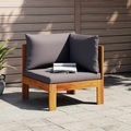 vidaXL, vidaXL Garten-Ecksofa mit Kissen Massivholz Akazie