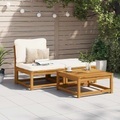 vidaXL, vidaXL 3-tlg. Garten-Lounge-Set mit Kissen Massivholz Akazie