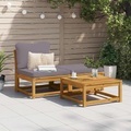 vidaXL, vidaXL 3-tlg. Garten-Lounge-Set mit Kissen Massivholz Akazie