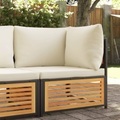 vidaXL, vidaXL Garten-Ecksofa mit Kissen Massivholz Akazie