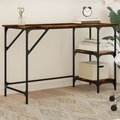 vidaXL, vidaXL Schreibtisch Räuchereiche 120x50x75 cm Metall Holzwerkstoff