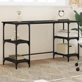 vidaXL, vidaXL Schreibtisch Schwarz 140x50x75 cm Metall und Holzwerkstoff