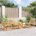 vidaXL, vidaXL 5-tlg. Garten-Lounge-Set Beige Poly Rattan und Akazienholz