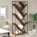vidaXL, vidaXL Bücherregal Räuchereiche 79x30x180 cm Holzwerkstoff und Metall