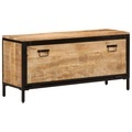 vidaXL, vidaXL Schuhschrank 110x35x53 cm Raues Massivholz Mango