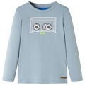 vidaXL, vidaXL Kinder-Langarmshirt mit Fußballtor Hellblau 92