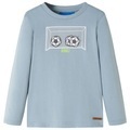 vidaXL, vidaXL Kinder-Langarmshirt mit Fußballtor Hellblau 128