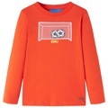 vidaXL, vidaXL Kinder-Langarmshirt mit Fußballtor Hellorange 116