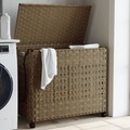 vidaXL, vidaXL Wäschekorb mit Rollen 66x35x60 cm Rattan