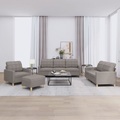 vidaXL, vidaXL 4-tlg. Sofagarnitur mit Kissen Taupe Stoff
