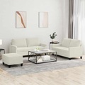 vidaXL, vidaXL 3-tlg. Sofagarnitur mit Kissen Creme Samt