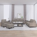 vidaXL, vidaXL 4-tlg. Sofagarnitur mit Kissen Taupe Stoff