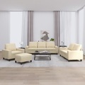 vidaXL, vidaXL 4-tlg. Sofagarnitur Creme Stoff