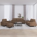vidaXL, vidaXL 4-tlg. Sofagarnitur Braun Stoff
