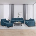 vidaXL, vidaXL 4-tlg. Sofagarnitur Blau Samt
