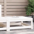 vidaXL, vidaXL Gartenhocker Weiß 70x70x30 cm Massivholz Kiefer