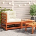 vidaXL, vidaXL Garten-Ecksofa mit Kissen und Hocker