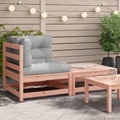 vidaXL, vidaXL Garten-Ecksofa mit Kissen und Hocker
