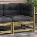 vidaXL, vidaXL Garten-Ecksofa mit Kissen Kiefernholz Imprägniert