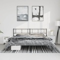 vidaXL, vidaXL Bettgestell mit Kopfteil Metall Schwarz 183x213 cm